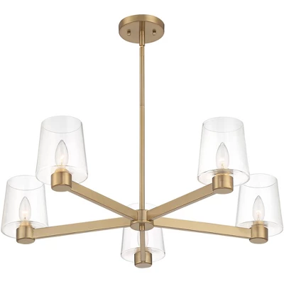 Possini Euro Design Satiny Gold Pendant Chandelier 27 1/4" Wide Modern Clear Glass Shades 5-Light Fixture for Dining Room House Possini Euro Design Satiny Gold Pendant Chandelier 27 1/4" Wide Modern Clear Glass Shades 5-Light Fixture For Dining Room House -Target Lighting Store GUEST a443d5f5 767c 4c37 a91a f474f232968b