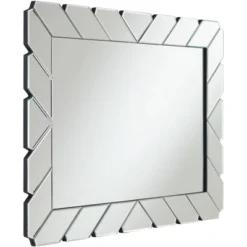 Possini Euro Design Prandini Rectangular Vanity Wall Mirror Modern Beveled Mirrored Glass Tile Frame 28" Wide For Bathroom Bedroom Home House Entryway -Target Lighting Store GUEST a479b77f c751 4956 a530 2c11889408b2