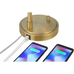 Possini Euro Design Possini Euro Vaile Desk Lamp With Dual USB Ports Warm Gold With Glass Shade -Target Lighting Store GUEST a642064a 0eab 4bed 9e47 2cd76b7cd821