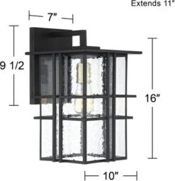 Possini Euro Design Arley Modern Industrial Outdoor Wall Light Fixtures Set Of 2 Black 16" Seedy Glass For Post Exterior Barn Deck House -Target Lighting Store GUEST a6602b17 7a9e 4bf6 b5d0 a3bef839e4bd