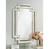 Possini Euro Design Erte Rectangular Vanity Wall Mirror Modern Beveled Silver Leaf Beaded Openwork Frame 27" Wide For Bathroom Bedroom Living Room -Target Lighting Store GUEST a6ef7158 bb75 495c a606 518dedff1bca