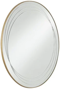 Possini Euro Design Aurelia Round Vanity Decorative Wall Mirror Modern Glam Gold Metal Frame 32" Wide Bathroom Bedroom Living Room -Target Lighting Store GUEST a86317b9 34a4 4ada 8077 6da28990ba02