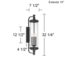 Possini Euro Design Medici Modern Outdoor Wall Light Fixture Black 32 1/4" Clear Glass Cylinder Shade For Post Exterior Barn Deck House Porch Yard 6 Possini Euro Design Medici Modern Outdoor Wall Light Fixture Black 32 1/4" Clear Glass Cylinder Shade For Post Exterior Barn Deck House Porch Yard -Target Lighting Store GUEST a8c307d9 3487 43cb 8cf0 ad80c0a25b95