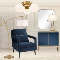 Possini Euro Design Modern Ceiling Light Flush Mount Fixture Brass 18" Wide 3-Light Frosted White Glass Globes Bedroom Living Room -Target Lighting Store GUEST aa389a92 21af 48b5 88e9 d8ac68205da5