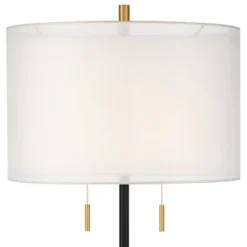 Possini Euro Design Roxie Modern Floor Lamp Standing 65 1/2" Tall Brass Black Metal Sheer Linen Double Drum Shade For Living Room Bedroom Office House 2 Possini Euro Design Roxie Modern Floor Lamp Standing 65 1/2" Tall Brass Black Metal Sheer Linen Double Drum Shade For Living Room Bedroom Office House -Target Lighting Store GUEST accc1b83 80c4 44a4 a7f6 47c85be94d7b