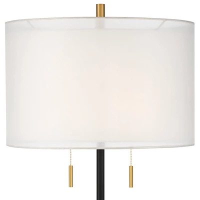 Possini Euro Design Roxie Modern Floor Lamp Standing 65 1/2" Tall Brass Black Metal Sheer Linen Double Drum Shade for Living Room Bedroom Office House Possini Euro Design Roxie Modern Floor Lamp Standing 65 1/2" Tall Brass Black Metal Sheer Linen Double Drum Shade For Living Room Bedroom Office House -Target Lighting Store GUEST accc1b83 80c4 44a4 a7f6 47c85be94d7b