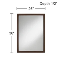 Possini Euro Design Metzeo Rectangular Vanity Wall Mirror Vintage Beveled Edge Oil Rubbed Bronze Metal Frame 26" Wide For Bathroom Bedroom Living Room -Target Lighting Store GUEST ad60919e 2840 4c96 8136 2f2a5fd34430