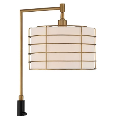 Possini Euro Design Modern Arc Floor Lamp 63 1/2" Tall Warm Gold Black Metal Cage Off-White Linen Shade for Living Room Reading Possini Euro Design Modern Arc Floor Lamp 63 1/2" Tall Warm Gold Black Metal Cage Off-White Linen Shade For Living Room Reading -Target Lighting Store GUEST ae4b0510 f0fb 46ed 89ab dd14218c1dcb