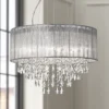 Possini Euro Design Jolie Chrome Chandelier Lighting 20" Wide Modern Crystal Silver Fabric Shade 7-Light Fixture For Dining Room House Kitchen Island -Target Lighting Store GUEST af406877 539b 4646 bee5 152cacf73903