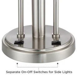 Possini Euro Design Wagner Modern Table Lamp 29 3/4" Tall Brushed Nickel With USB Charging Port And LED Gooseneck Lights White Shade For Living Room -Target Lighting Store GUEST b0c86ab6 cad2 4dff 9a04 ec5f2827a6cb