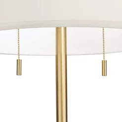 Possini Euro Design Luxe Italian Style Floor Lamp 64" Tall Gold Metal White Linen Drum Shade For Living Room Reading House Bedroom Office -Target Lighting Store GUEST b33ee204 b63b 4c7d 8e8b 98da822c9aab