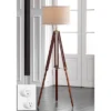 Possini Euro Design Serveyor Modern 57 1/2" Tall Tripod Floor Lamp Smart Socket Cherry Wood Brass Adjustable Beige Shade For Living Room -Target Lighting Store GUEST b4d312b5 47d3 4c72 b944 5304e5148c17