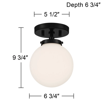 Possini Euro Design Jilly Modern Ceiling Light Semi Flush Mount Fixture 6 3/4" Wide Black White Glass Globe Shade for Bedroom Kitchen Living Room Home Possini Euro Design Jilly Modern Ceiling Light Semi Flush Mount Fixture 6 3/4" Wide Black White Glass Globe Shade For Bedroom Kitchen Living Room Home -Target Lighting Store GUEST b515e171 04e7 471f 9c15 8a07c3f16d72