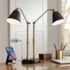 Possini Euro Design Sentry Modern Mid Century Desk Lamp 23" High Black Brass With USB Charging Port LED Adjustable Cone Shade For Bedroom Living Room -Target Lighting Store GUEST b54ba3a8 fb04 4798 bbf9 ebae1a38c484