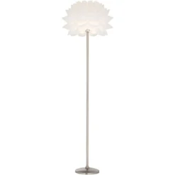 Possini Euro Design Modern Floor Lamp 63" Tall Brushed Steel White Orb Petal Flower Shade Dimmable For Living Room Reading Bedroom Office -Target Lighting Store GUEST b65ab1c4 bbbb 4851 984a 599117a9076c