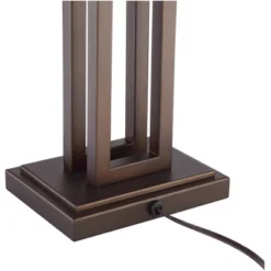 Possini Euro Design Gossard Modern Industrial Table Lamp 30" Tall Bronze With USB Charging Port White Rectangular Shade For Bedroom Living Room Office -Target Lighting Store GUEST b6784666 f9e5 4104 ba08 60412db3475f