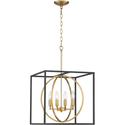 Possini Euro Design Black Warm Brass Cage Foyer Pendant Chandelier 16 1/2" Wide 4-Light Mid Century Modern for Dining Room House Possini Euro Design Black Warm Brass Cage Foyer Pendant Chandelier 16 1/2" Wide 4-Light Mid Century Modern For Dining Room House -Target Lighting Store GUEST ba83c680 33c3 4839 bfdc c9767d78562d