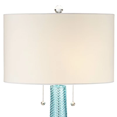 Possini Euro Design Modern Table Lamps 28.5" Tall Set of 2 Light Sky Blue Fluted Glass White Drum Shade for Living Room Bedroom Office Family Possini Euro Design Modern Table Lamps 28.5" Tall Set Of 2 Light Sky Blue Fluted Glass White Drum Shade For Living Room Bedroom Office Family -Target Lighting Store GUEST baeaf23b c670 4011 8cc8 3b7264d65662