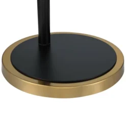 Possini Euro Design Modern Arc Floor Lamp 63 1/2" Tall Warm Gold Black Metal Milky White Glass Shade For Living Room Reading House -Target Lighting Store GUEST bba5722c 86ba 4ce5 893b 6b6d990dcccf