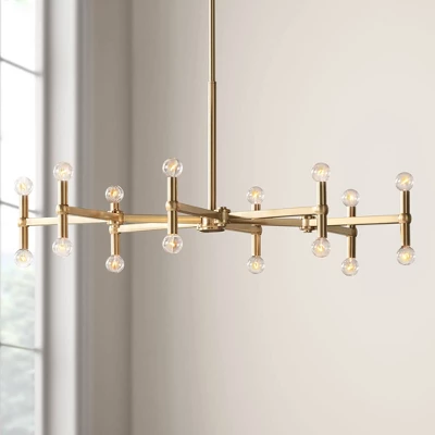 Possini Euro Design Marya Satin Brass Chandelier 37" Wide Modern 24-Light Fixture for Dining Room House Foyer Kitchen Island Entryway Bedroom Home Possini Euro Design Marya Satin Brass Chandelier 37" Wide Modern 24-Light Fixture For Dining Room House Foyer Kitchen Island Entryway Bedroom Home -Target Lighting Store GUEST bdcd1706 b12b 4a22 980a f7103ecece29