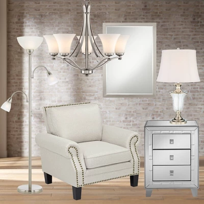 Possini Euro Design Alexei Modern Torchiere Floor Lamp with Side Lights 72" Tall Brushed Nickel White Crackle Glass for Living Room Reading Bedroom Possini Euro Design Alexei Modern Torchiere Floor Lamp With Side Lights 72" Tall Brushed Nickel White Crackle Glass For Living Room Reading Bedroom -Target Lighting Store GUEST beb6ae9d 5389 484b aeb9 0a6aa0624e89