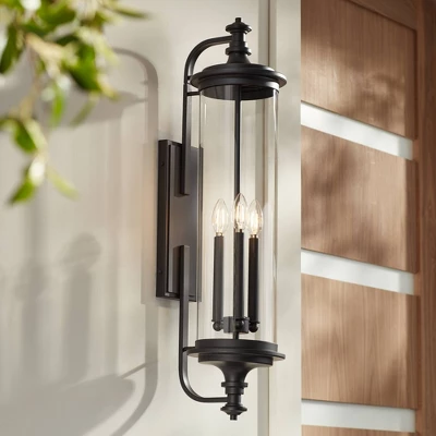 Possini Euro Design Medici Modern Outdoor Wall Light Fixture Black 32 1/4" Clear Glass Cylinder Shade for Post Exterior Barn Deck House Porch Yard Possini Euro Design Medici Modern Outdoor Wall Light Fixture Black 32 1/4" Clear Glass Cylinder Shade For Post Exterior Barn Deck House Porch Yard -Target Lighting Store GUEST c0d2466a 6cb1 450e a063 5b70ad982490