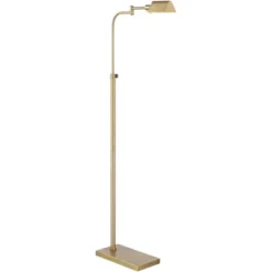 Possini Euro Design Keegan Traditional Pharmacy Floor Lamp 54 1/4" Tall Warm Gold Adjustable Swing Arm Metal Tent Shade For Living Room Reading -Target Lighting Store GUEST c1966215 8625 4fde a503 fd8ea66e8be9