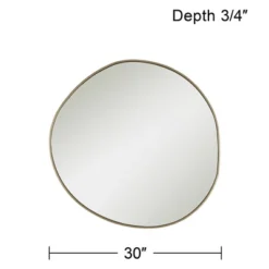 Possini Euro Design Rorschach Uneven Round Vanity Wall Mirror Modern Champagne Frame 30" Wide For Bathroom Bedroom Living Room Office Entryway House -Target Lighting Store GUEST c445770b ab15 4065 80ad e7a6a8e27c3e