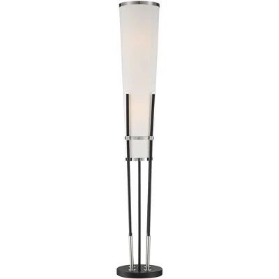 Possini Euro Design Flute Modern Torchiere Floor Lamp 64" Tall Satin Black Brushed Nickel White Linen Shade for Living Room Bedroom Office House Home Possini Euro Design Flute Modern Torchiere Floor Lamp 64" Tall Satin Black Brushed Nickel White Linen Shade For Living Room Bedroom Office House Home -Target Lighting Store GUEST c56dd1f3 c98f 40da 9933 1867b845c526