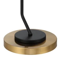 Possini Euro Design Tarrah Mid Century Modern 63" Tall Chairside Arc Floor Lamp Gold Black Metal Clear Glass Shade For Living Room House -Target Lighting Store GUEST c69a5568 c5b5 4cb6 ad5f 8193aaf3cfa3