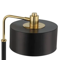 Possini Euro Design Myles Modern Mid Century Desk Lamp 24" High Black Gold With Dual USB Charging Ports Metal Drum Shade For Bedroom Living Room Home -Target Lighting Store GUEST c95c07aa 134f 4f3a b0b8 338184566037