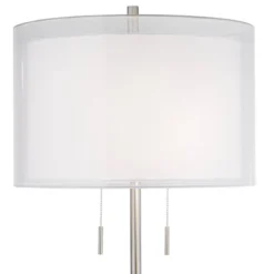 Possini Euro Design Roxie Modern Floor Lamp Standing 65 1/2" Tall Brushed Nickel Sheer Linen Double Drum Shade For Living Room Bedroom Office House 2 Possini Euro Design Roxie Modern Floor Lamp Standing 65 1/2" Tall Brushed Nickel Sheer Linen Double Drum Shade For Living Room Bedroom Office House -Target Lighting Store GUEST cc9bd0d3 a22b 4fe3 b3b4 94857e8b5729