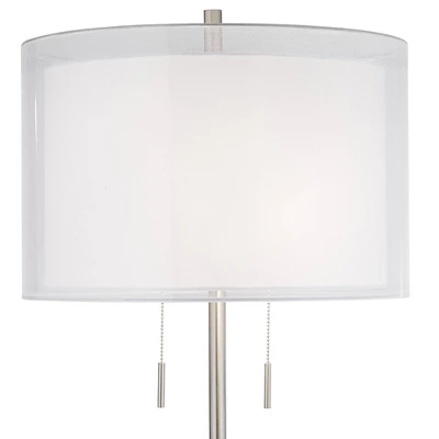 Possini Euro Design Roxie Modern Floor Lamp Standing 65 1/2" Tall Brushed Nickel Sheer Linen Double Drum Shade for Living Room Bedroom Office House Possini Euro Design Roxie Modern Floor Lamp Standing 65 1/2" Tall Brushed Nickel Sheer Linen Double Drum Shade For Living Room Bedroom Office House -Target Lighting Store GUEST cc9bd0d3 a22b 4fe3 b3b4 94857e8b5729