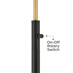 Possini Euro Design Modern Downbridge Floor Lamp 64" Tall Black Brass Metal Linen Drum Shade For Living Room Reading Bedroom Home -Target Lighting Store GUEST ccaba098 caa8 438f 81be 3037f78aa7ca