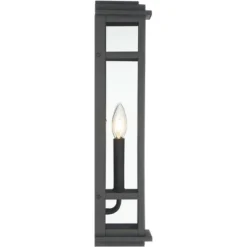Possini Euro Design Modern Industrial Outdoor Wall Light Fixture Cool Black Windowpane Frame 20" For Post Exterior Barn Deck House -Target Lighting Store GUEST cd7b83f5 5a37 43f6 b66f 5f807ab206c8