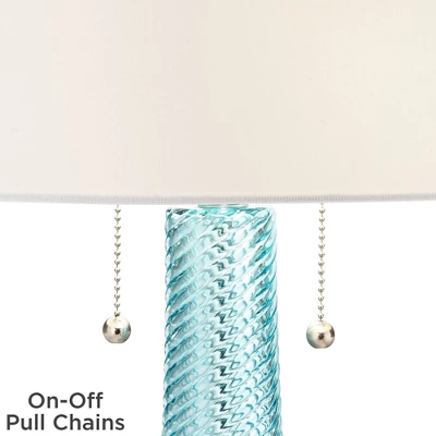 Possini Euro Design Modern Table Lamps 28.5" Tall Set of 2 Light Sky Blue Fluted Glass White Drum Shade for Living Room Bedroom Office Family Possini Euro Design Modern Table Lamps 28.5" Tall Set Of 2 Light Sky Blue Fluted Glass White Drum Shade For Living Room Bedroom Office Family -Target Lighting Store GUEST ce33ce39 37d6 42db 8e19 08e49bf1dc90