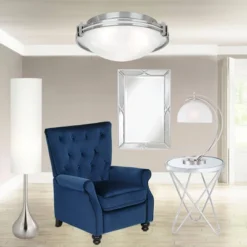 Possini Euro Design Mid Century Modern Floor Lamp 62" Tall Brushed Steel Droplet Cotton Cylinder Shade For Living Room Bedroom Office -Target Lighting Store GUEST ce4f2d83 7df6 4f03 b35a 2bc1654651d8