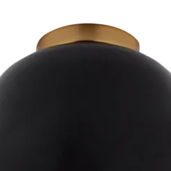 Possini Euro Design Merrick Modern Industrial Ceiling Light Flush Mount Fixture 9" Wide Black Gold For Bedroom Kitchen Living Room Hallway Bathroom -Target Lighting Store GUEST cfbdc8e0 c70b 4441 bbab 5a5ae14b1a43