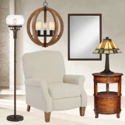 Possini Euro Design Metzeo Rectangular Vanity Wall Mirror Vintage Beveled Edge Oil Rubbed Bronze Metal Frame 26" Wide For Bathroom Bedroom Living Room -Target Lighting Store GUEST d2075e2a dbc3 4741 8178 656c5e1432f5