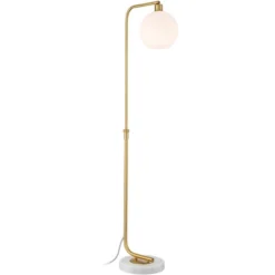 Possini Euro Design Casaba Mid Century Modern Chairside Arc Floor Lamp 64" Tall Warm Gold Adjustable Frosted Glass Shade For Living Room Reading House -Target Lighting Store GUEST d2ae37d0 6482 4ff4 8c89 b761d2d10044