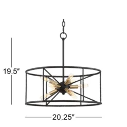 Possini Euro Design La Vista Black Chandelier 20 1/4" Wide Modern Sputnik 9-Light Fixture For Dining Room House Foyer Kitchen Island Entryway Bedroom -Target Lighting Store GUEST d36ec028 4b97 4617 9dd0 17d7c36e34ba