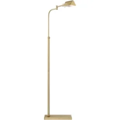 Possini Euro Design Keegan Traditional Pharmacy Floor Lamp 54 1/4" Tall Warm Gold Adjustable Swing Arm Metal Tent Shade For Living Room Reading -Target Lighting Store GUEST d6328054 cd4f 46a5 84d3 f6a10d1942a7