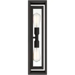 Possini Euro Design Metropolis Mid Century Modern Outdoor Wall Light Fixture Black Gold 22" Clear Glass For Post Exterior Barn Deck House Porch Yard -Target Lighting Store GUEST daa24b20 e325 4a4f a9c3 91bd3a542fbe
