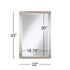 Possini Euro Design Metzeo Rectangular Vanity Wall Mirror Modern Beveled Glass Brushed Nickel Metal Frame 33" Wide For Bathroom Bedroom Home Entryway -Target Lighting Store GUEST e090481d 84e1 4673 b675 b1bae60f485a