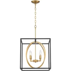 Possini Euro Design Black Warm Brass Cage Foyer Pendant Chandelier 16 1/2" Wide 4-Light Mid Century Modern For Dining Room House 4 Possini Euro Design Black Warm Brass Cage Foyer Pendant Chandelier 16 1/2" Wide 4-Light Mid Century Modern For Dining Room House -Target Lighting Store GUEST e13bf3e3 0cc1 489d ac64 ca7937b8787d