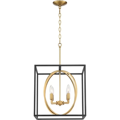 Possini Euro Design Black Warm Brass Cage Foyer Pendant Chandelier 16 1/2" Wide 4-Light Mid Century Modern for Dining Room House Possini Euro Design Black Warm Brass Cage Foyer Pendant Chandelier 16 1/2" Wide 4-Light Mid Century Modern For Dining Room House -Target Lighting Store GUEST e13bf3e3 0cc1 489d ac64 ca7937b8787d