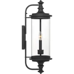 Possini Euro Design Medici Modern Outdoor Wall Light Fixture Black Metal 24 1/2" Clear Glass For Post Exterior Barn Deck House Porch Yard Patio Home -Target Lighting Store GUEST e1c52b36 645a 4077 a02f 3303c234fbe0