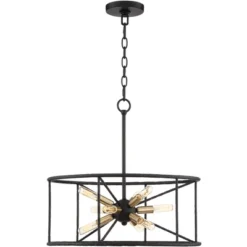 Possini Euro Design La Vista Black Chandelier 20 1/4" Wide Modern Sputnik 9-Light Fixture For Dining Room House Foyer Kitchen Island Entryway Bedroom -Target Lighting Store GUEST e488085c 7686 4e8a 9dc4 bb9aa5098c47
