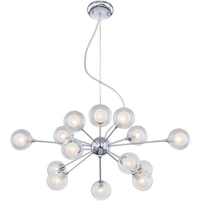 Possini Euro Design Spheres Chrome Chandelier 30" Wide Mid Century Modern Sputnik Glass Shade 15-Light Fixture for Dining Room House Kitchen Island Possini Euro Design Spheres Chrome Chandelier 30" Wide Mid Century Modern Sputnik Glass Shade 15-Light Fixture For Dining Room House Kitchen Island -Target Lighting Store GUEST e5cc472f 4e24 46de 9236 85fc911fa193