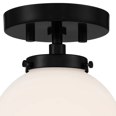 Possini Euro Design Jilly Modern Ceiling Light Semi Flush Mount Fixture 6 3/4" Wide Black White Glass Globe Shade for Bedroom Kitchen Living Room Home Possini Euro Design Jilly Modern Ceiling Light Semi Flush Mount Fixture 6 3/4" Wide Black White Glass Globe Shade For Bedroom Kitchen Living Room Home -Target Lighting Store GUEST e7739cd1 1446 4b29 b47b 9d636a1de018